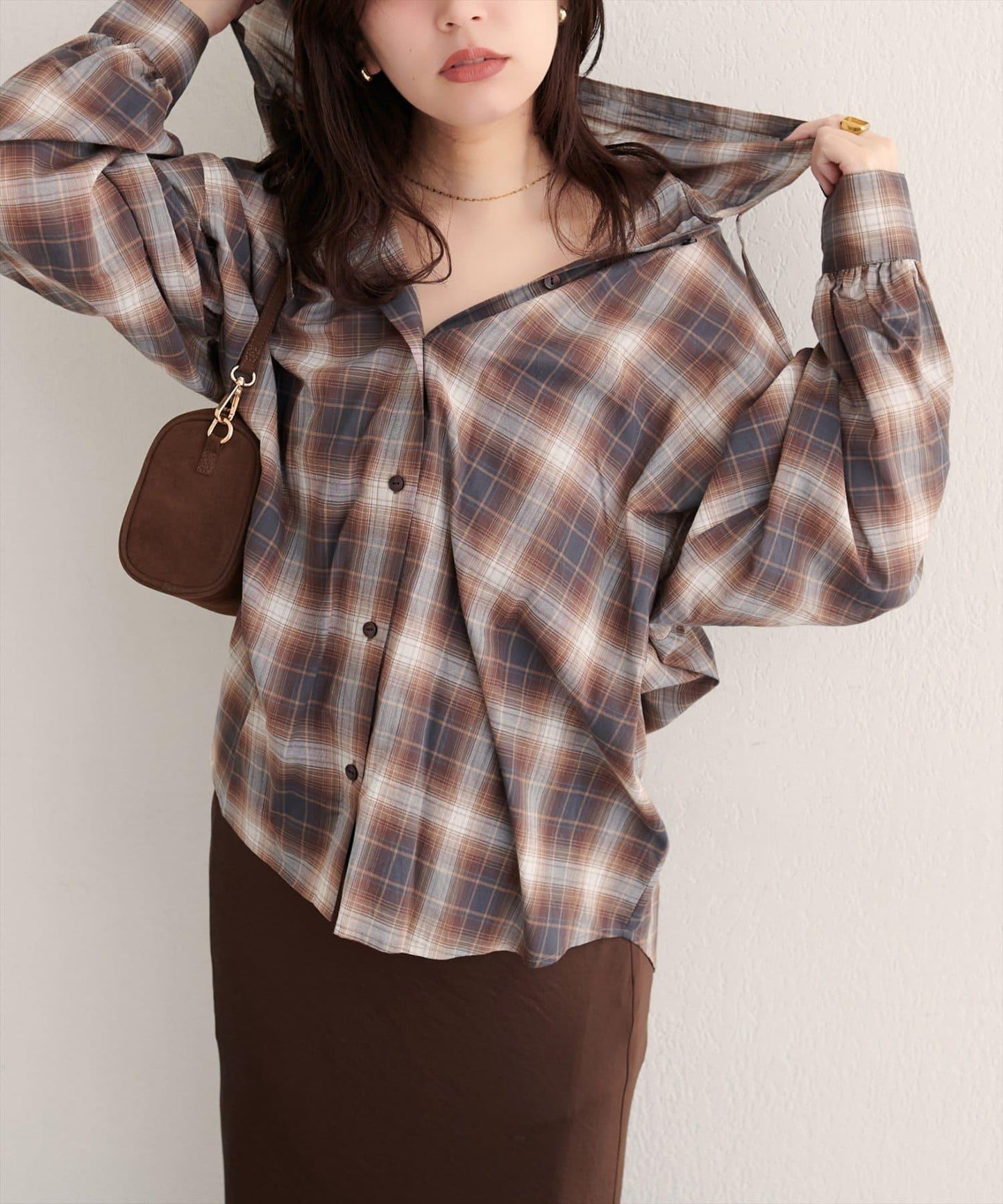 連帽長款開衫襯衫