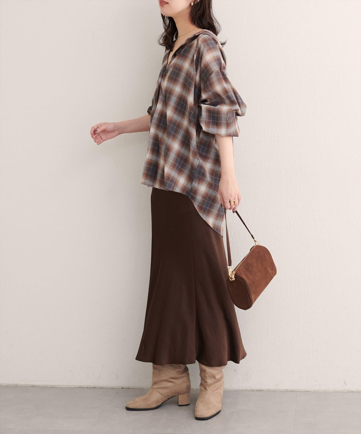 連帽長款開衫襯衫