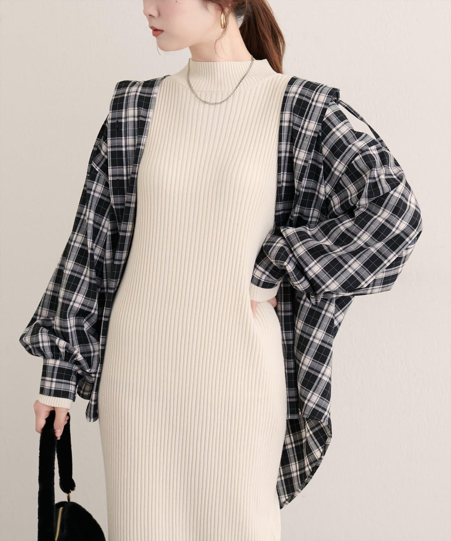 連帽長款開衫襯衫