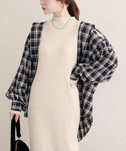 連帽長款開衫襯衫