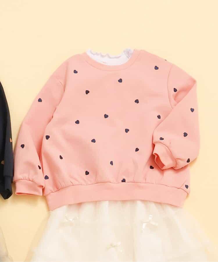 拼色全印花刺繡疊穿衛衣