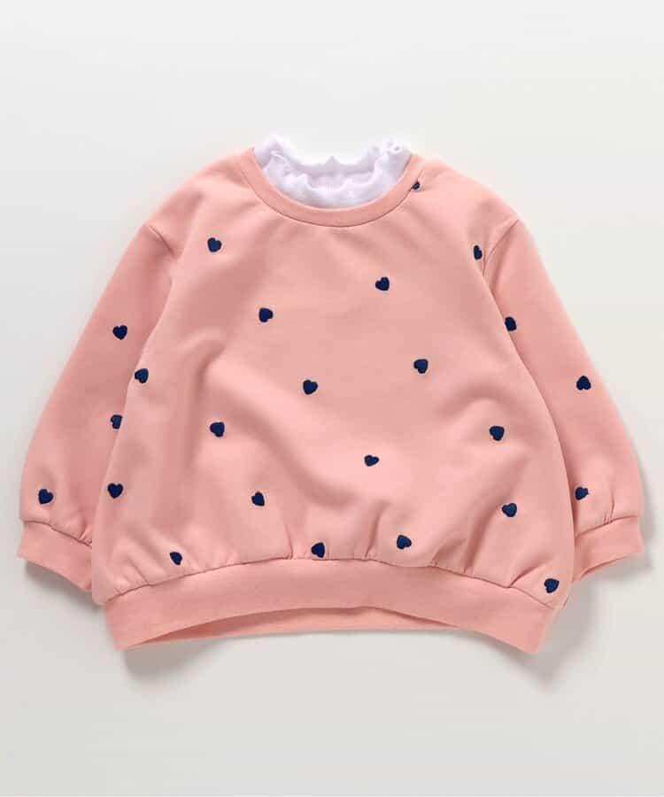 拼色全印花刺繡疊穿衛衣