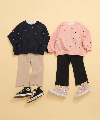 拼色全印花刺繡疊穿衛衣