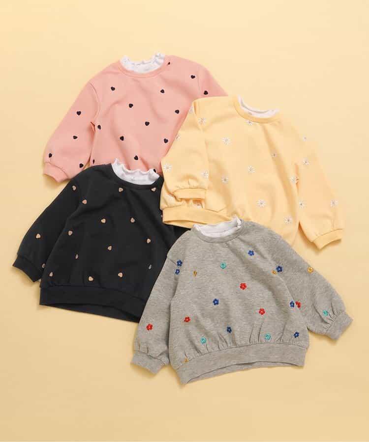 拼色全印花刺繡疊穿衛衣