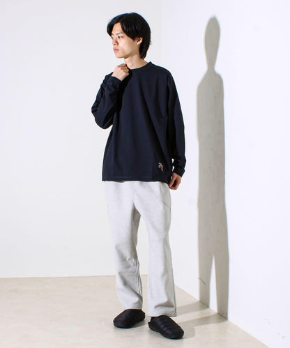 【MARUDE COTTON】繩帶刺繡長袖T恤