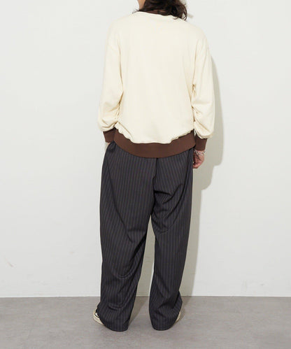 拼接印花撞色圓領衛衣