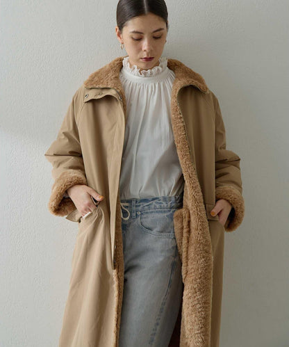 可雙面穿羊羔絨大衣