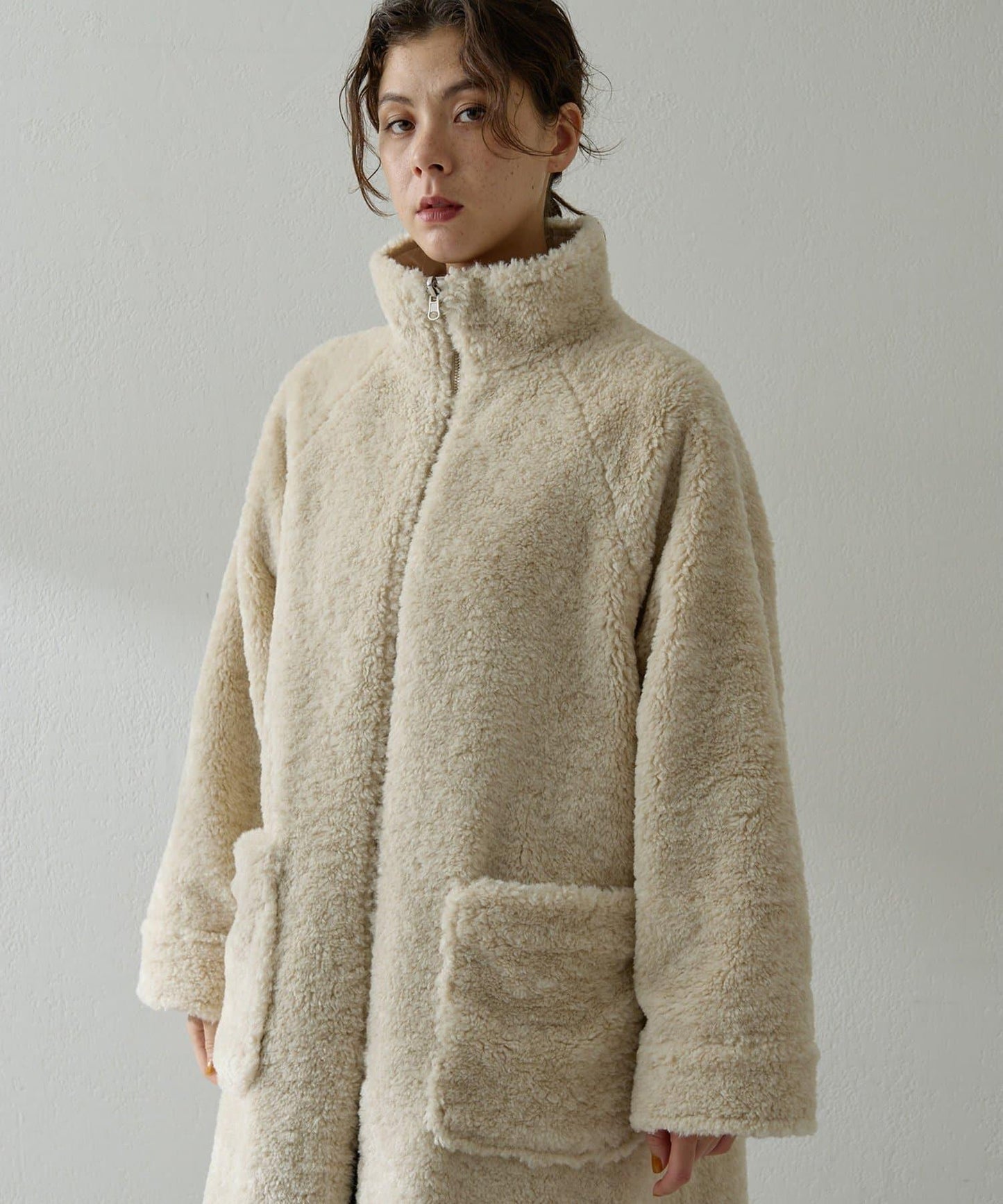 可雙面穿羊羔絨大衣