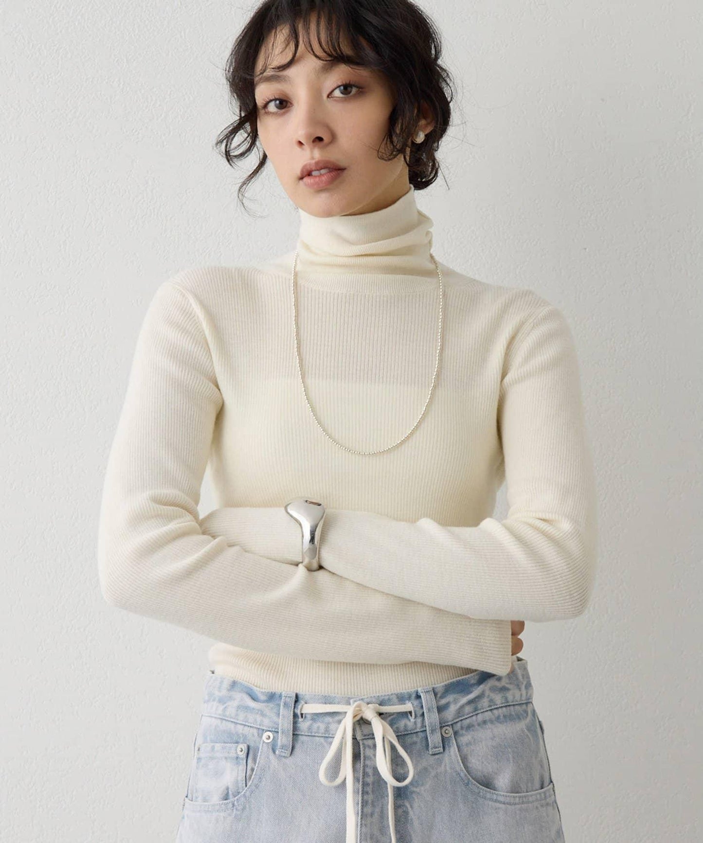 柔軟羅紋高領衫