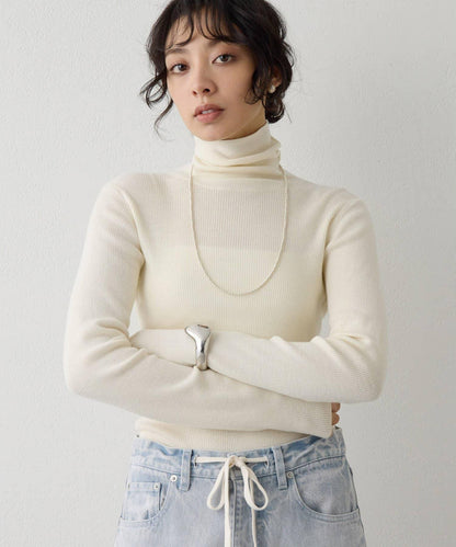 柔軟羅紋高領衫