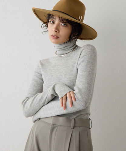 柔軟羅紋高領衫