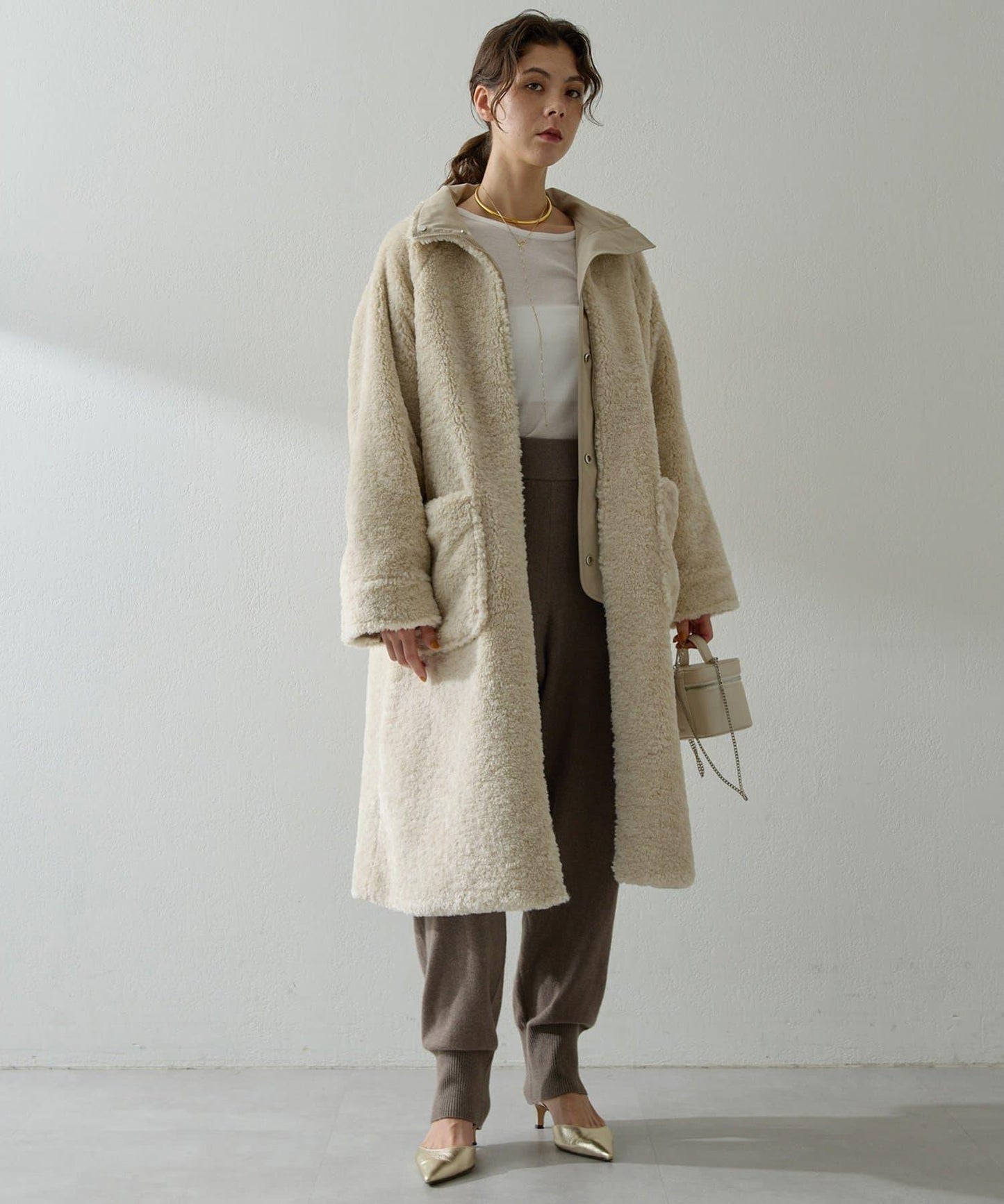 可雙面穿羊羔絨大衣