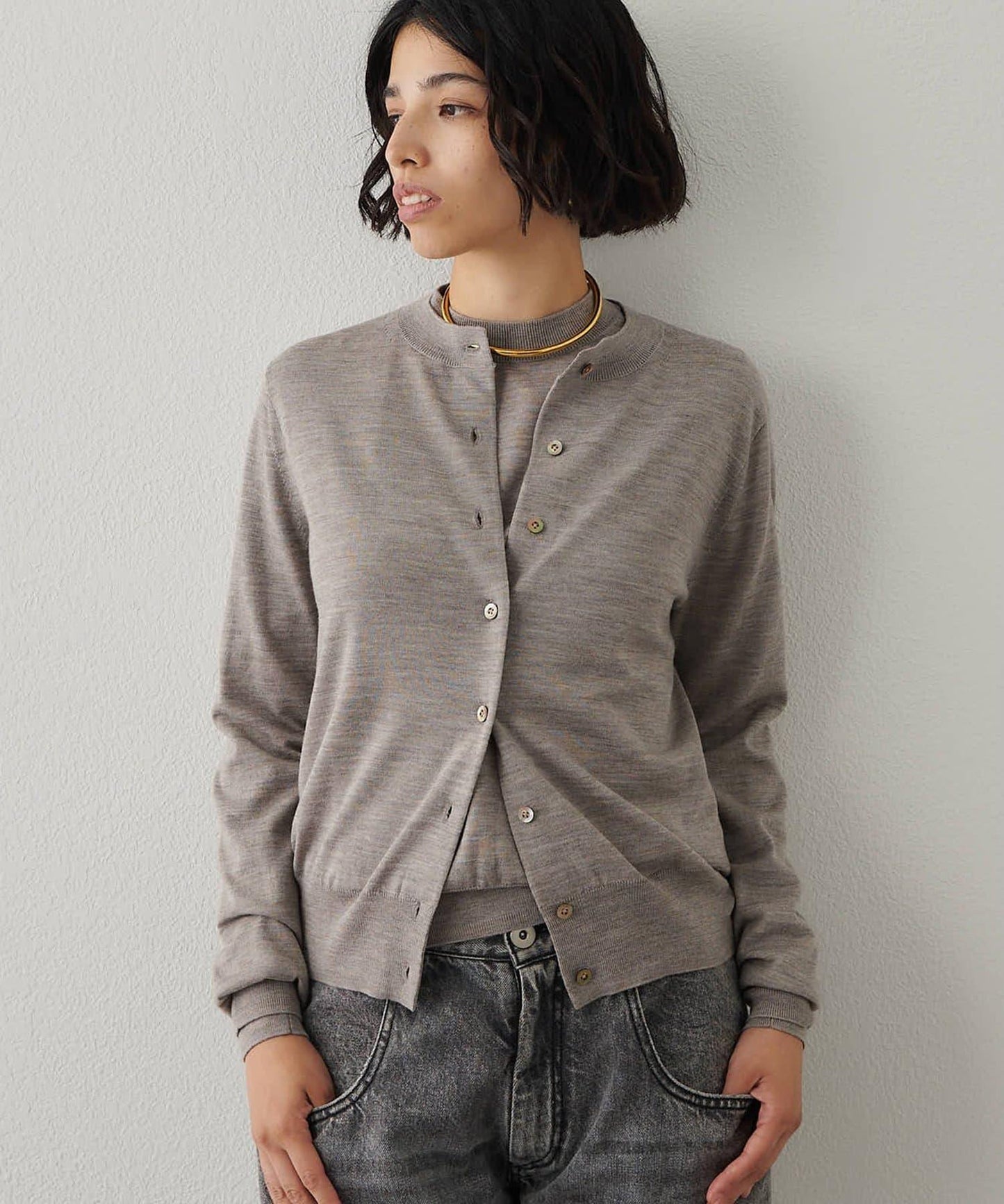 16G羊毛針織開衫