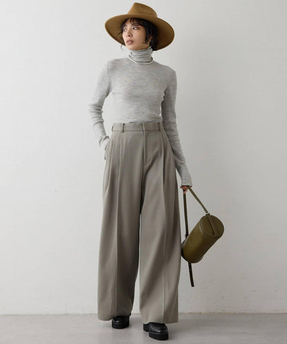 柔軟羅紋高領衫