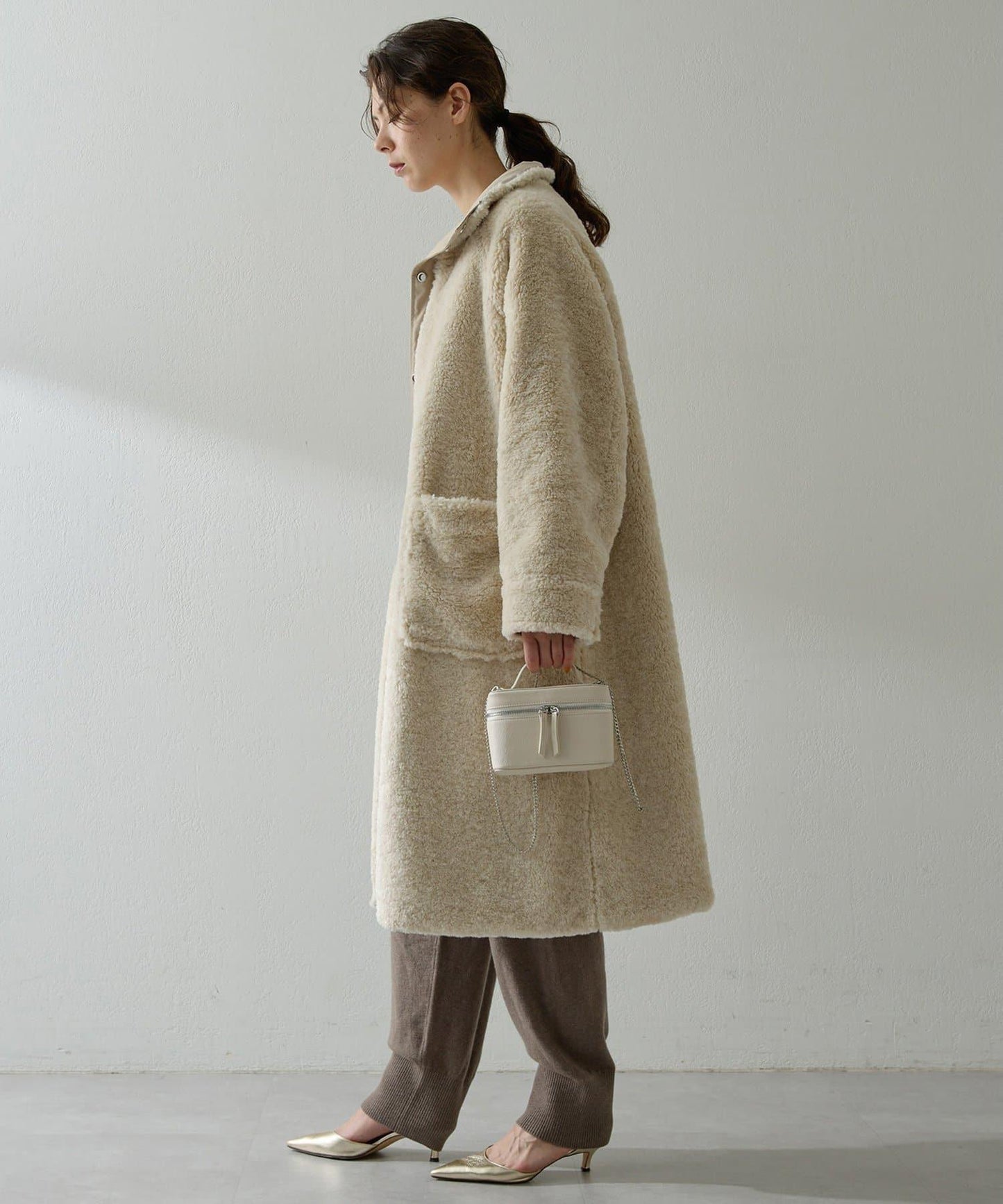 可雙面穿羊羔絨大衣