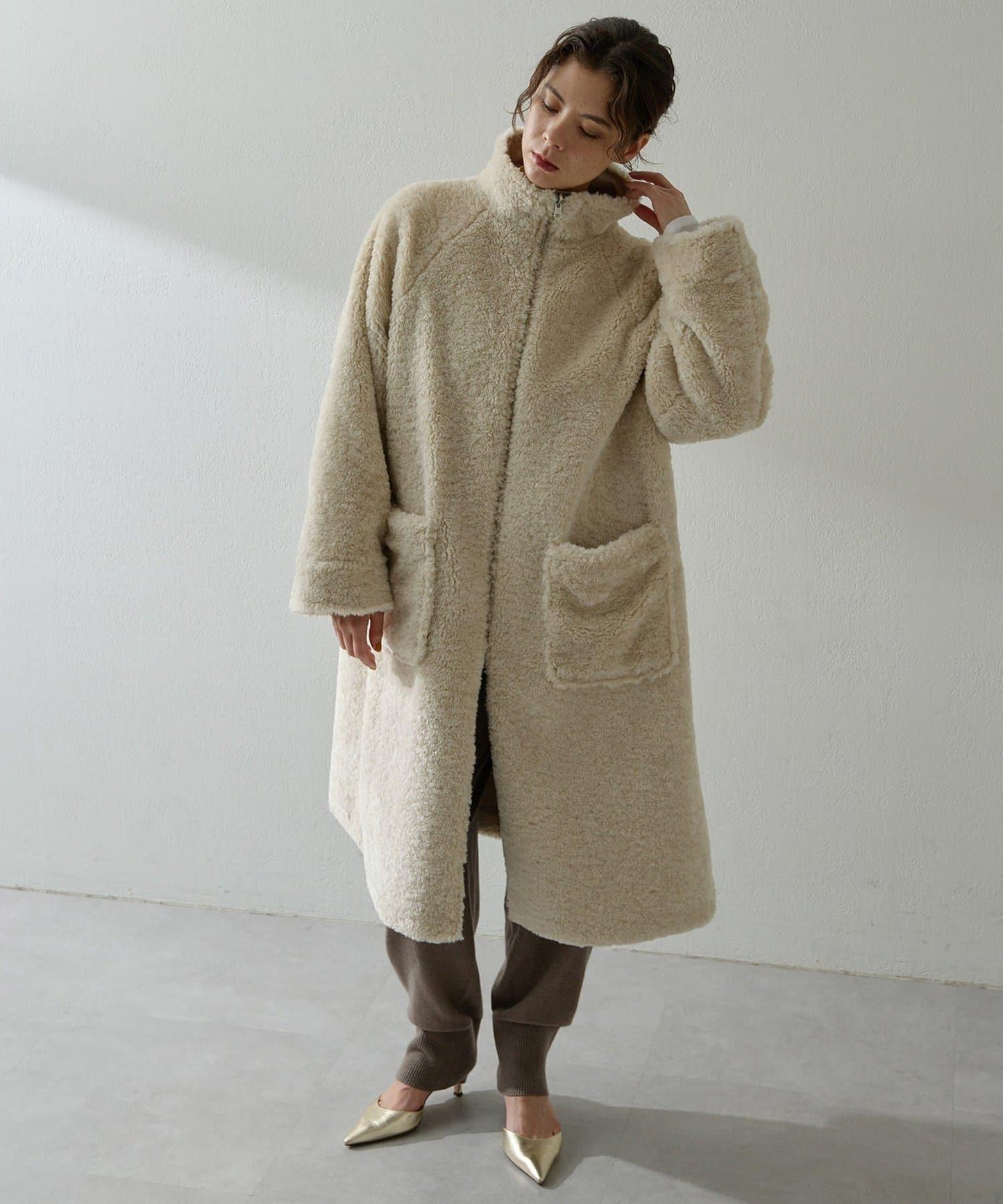 可雙面穿羊羔絨大衣