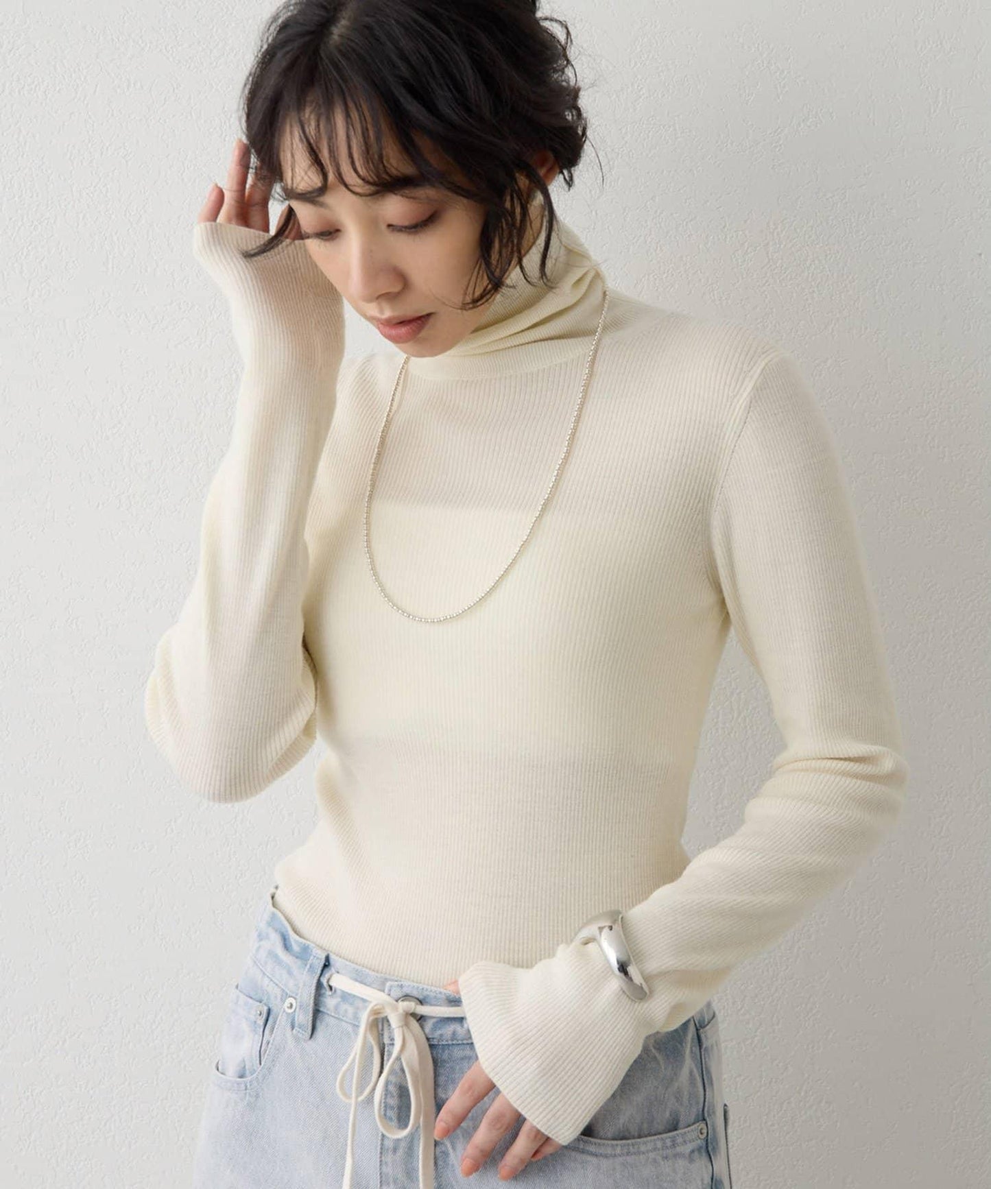 柔軟羅紋高領衫