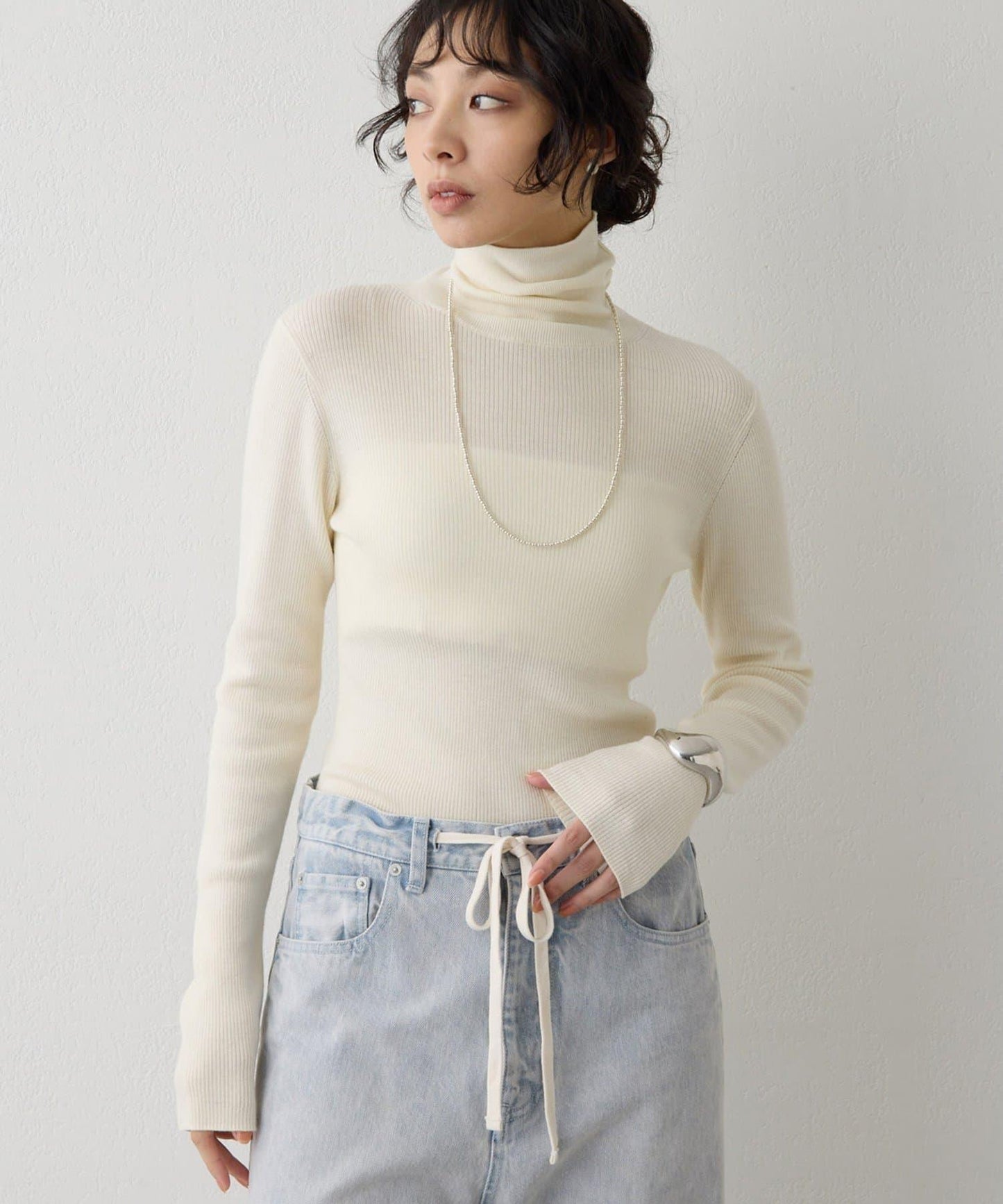 柔軟羅紋高領衫