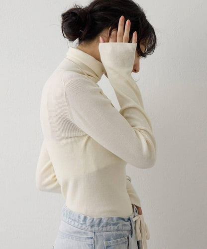 柔軟羅紋高領衫