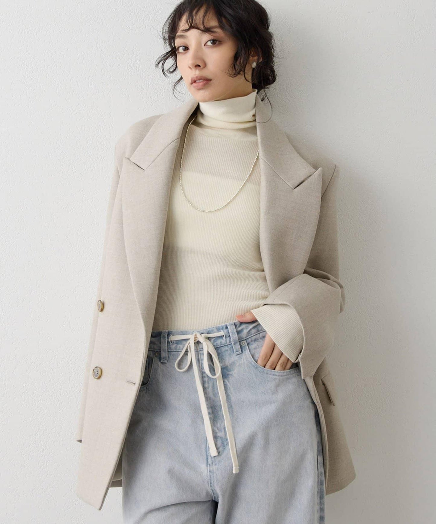 柔軟羅紋高領衫