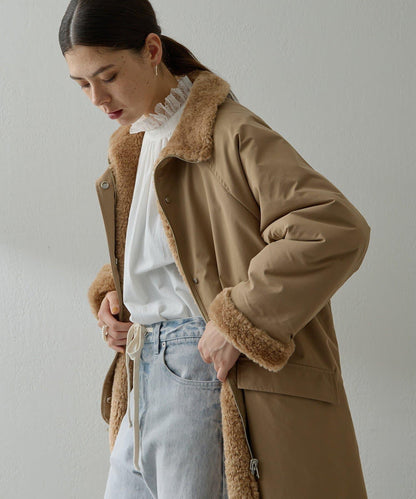 可雙面穿羊羔絨大衣