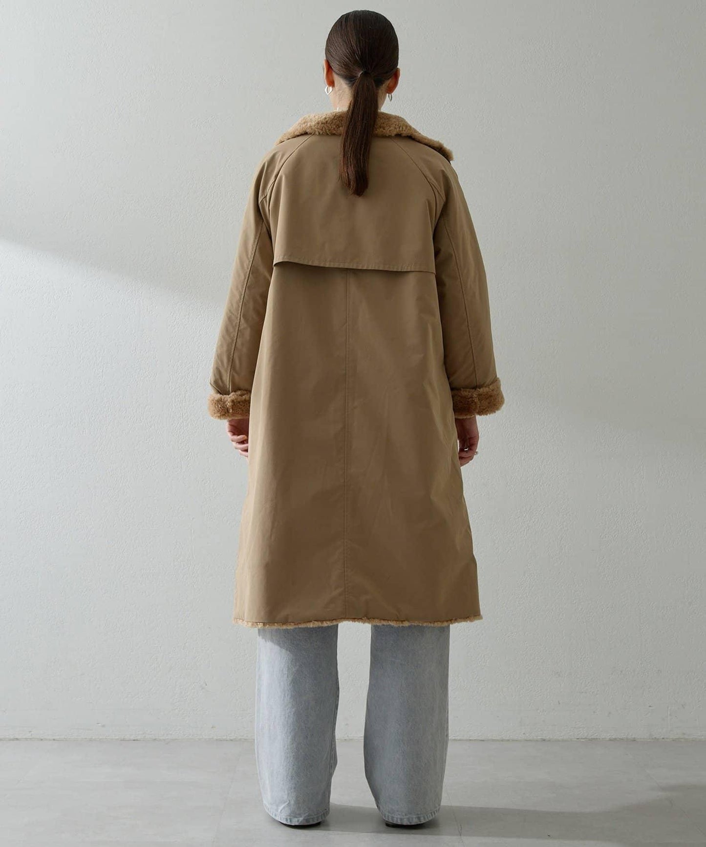 可雙面穿羊羔絨大衣