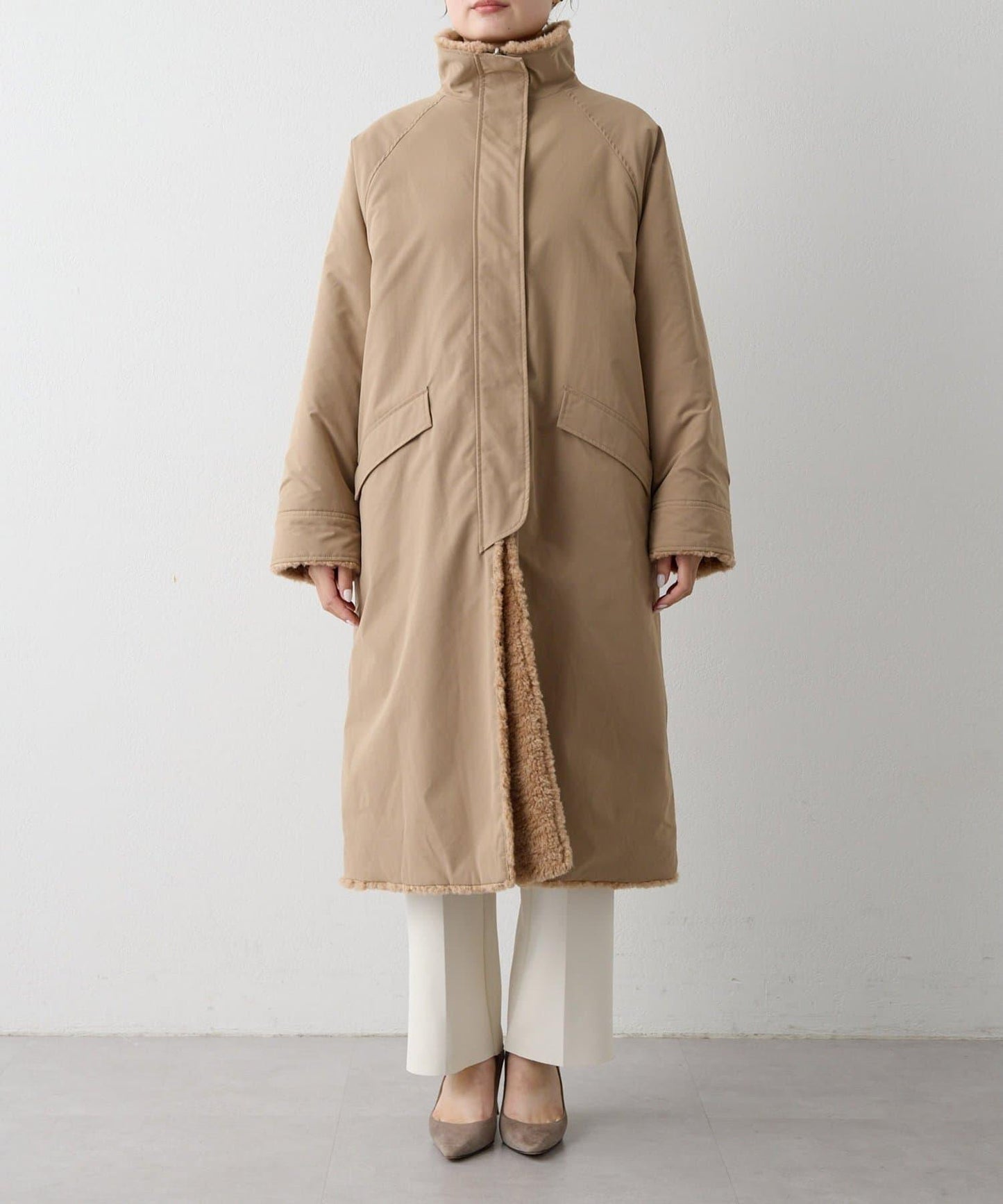 可雙面穿羊羔絨大衣