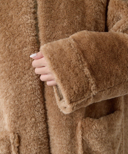 可雙面穿羊羔絨大衣