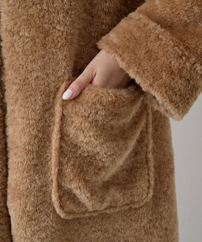 可雙面穿羊羔絨大衣