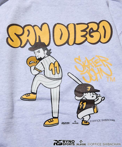 SKATER JOHN × RYNO SPORTS × MLB PLAYERS 達比修有投球印花連帽衛衣