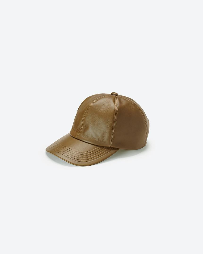 x KARL DONOGHUE LAMBSKIN 6PANEL CAP(No.EXKD252901) KHAKI (EXKD252901)
