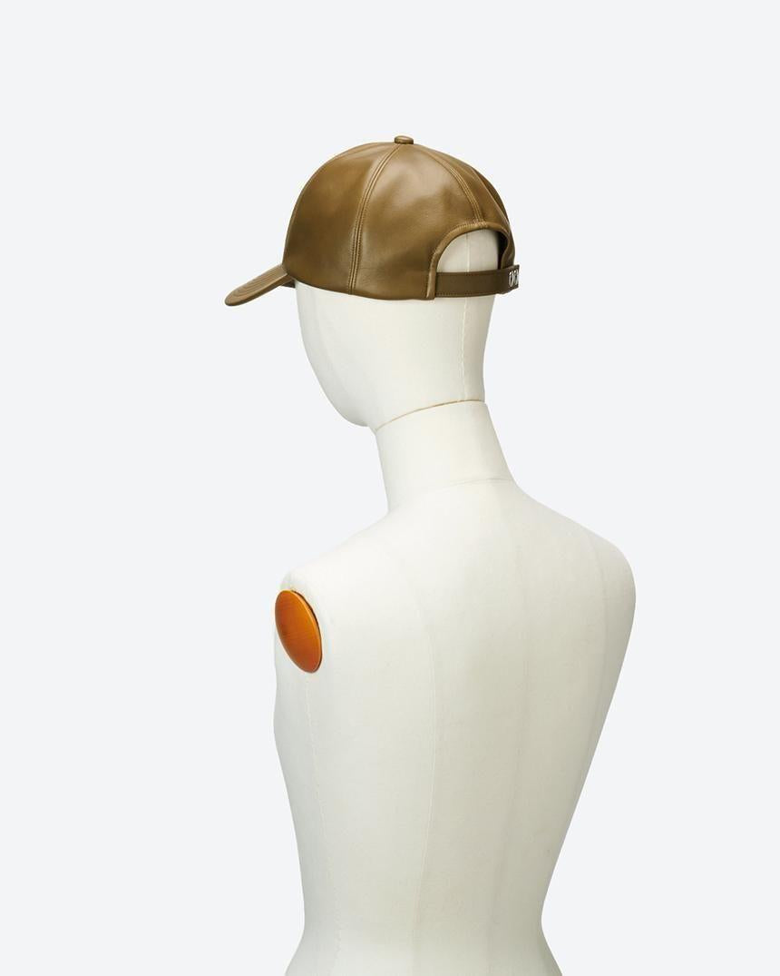 x KARL DONOGHUE LAMBSKIN 6PANEL CAP(No.EXKD252901) KHAKI (EXKD252901)