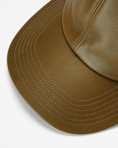x KARL DONOGHUE LAMBSKIN 6PANEL CAP(No.EXKD252901) KHAKI (EXKD252901)