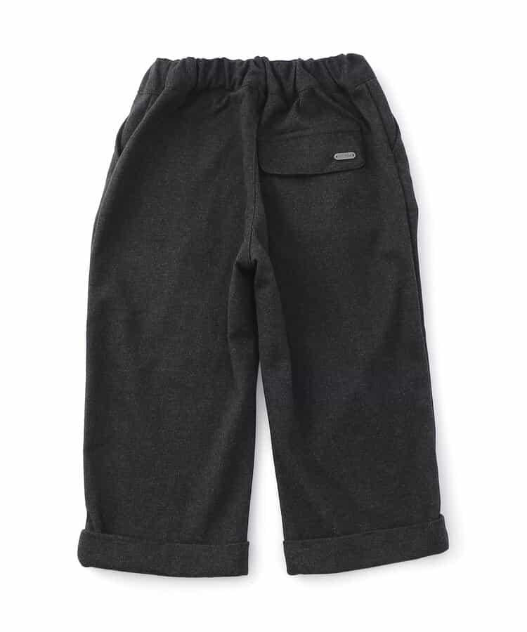 羊毛感寬鬆褶皺長褲 10分丈