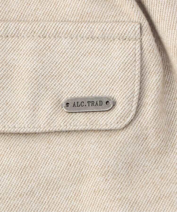 羊毛感寬鬆褶皺長褲 10分丈