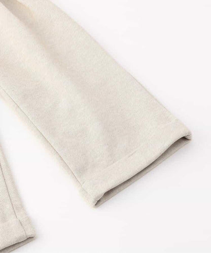 羊毛感寬鬆褶皺長褲 10分丈