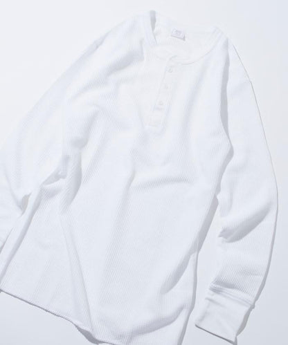 華夫格亨利領長袖套裝T恤 / 保暖內衣