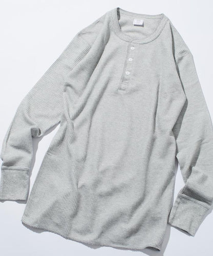 華夫格亨利領長袖套裝T恤 / 保暖內衣