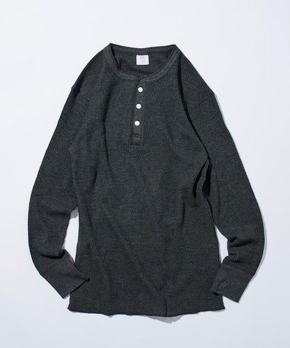 華夫格亨利領長袖套裝T恤 / 保暖內衣