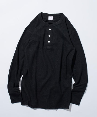 華夫格亨利領長袖套裝T恤 / 保暖內衣