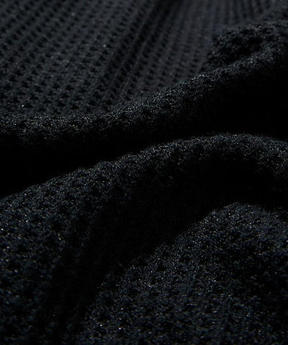 華夫格亨利領長袖套裝T恤 / 保暖內衣