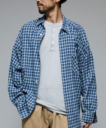 華夫格亨利領長袖套裝T恤 / 保暖內衣