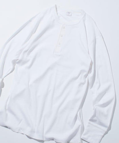 羅紋亨利領長袖套裝T恤