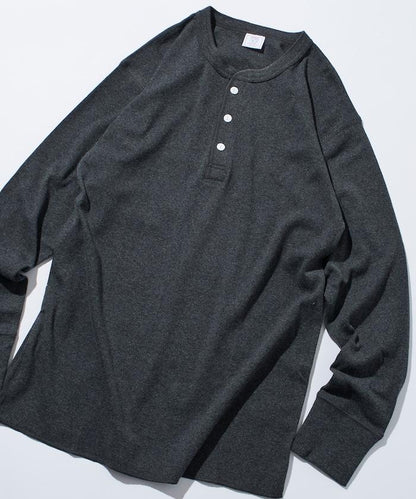 羅紋亨利領長袖套裝T恤