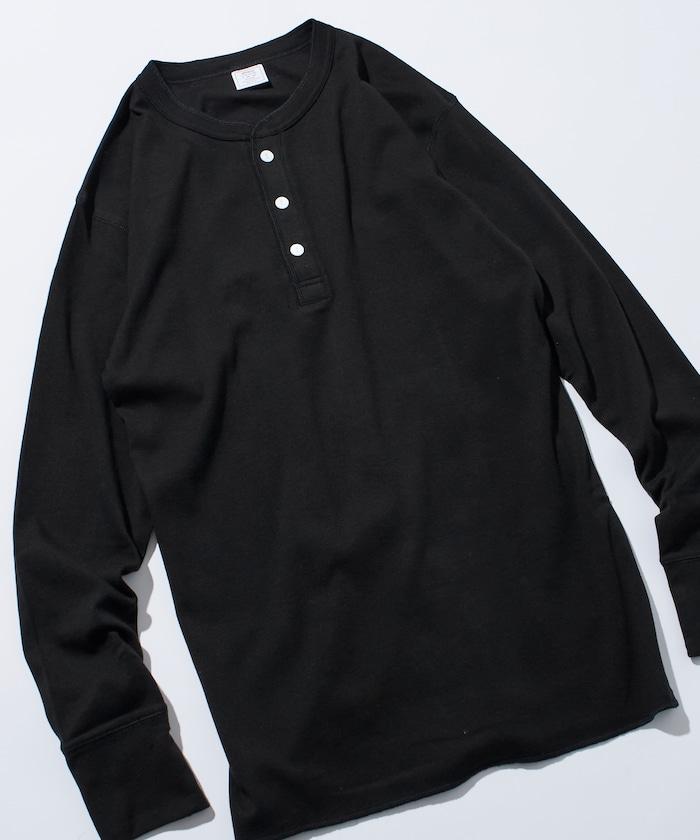 羅紋亨利領長袖套裝T恤