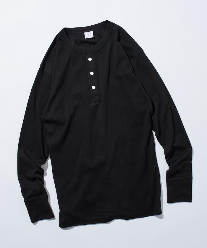 羅紋亨利領長袖套裝T恤