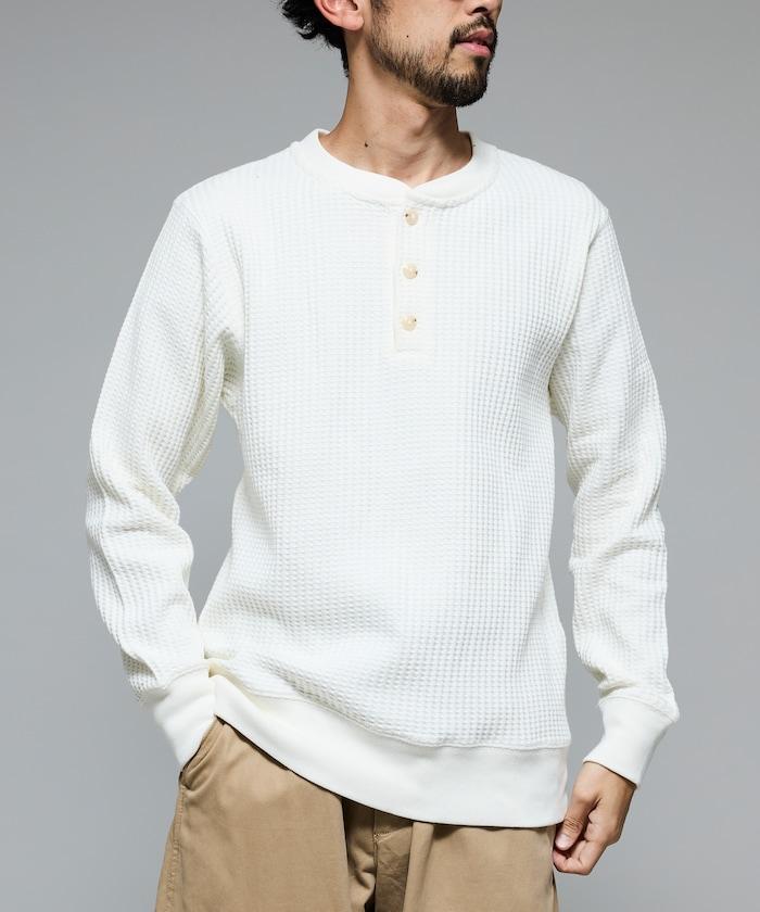 大格子華夫格亨利領保暖內衣