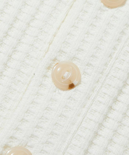 大格子華夫格亨利領保暖內衣