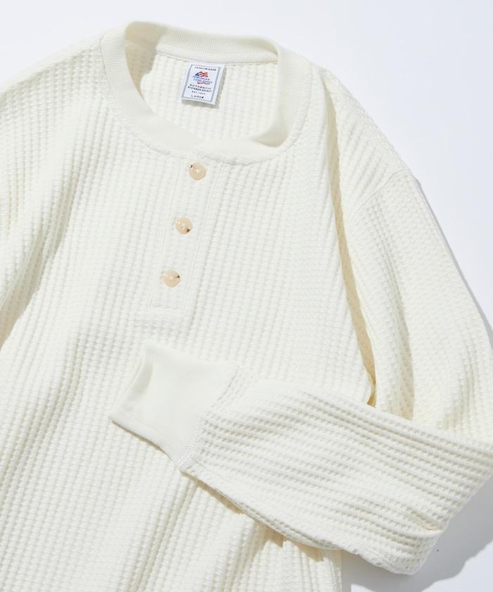 大格子華夫格亨利領保暖內衣