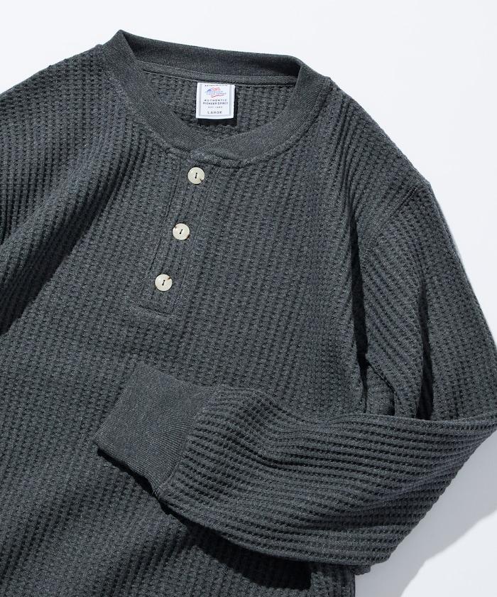 大格子華夫格亨利領保暖內衣